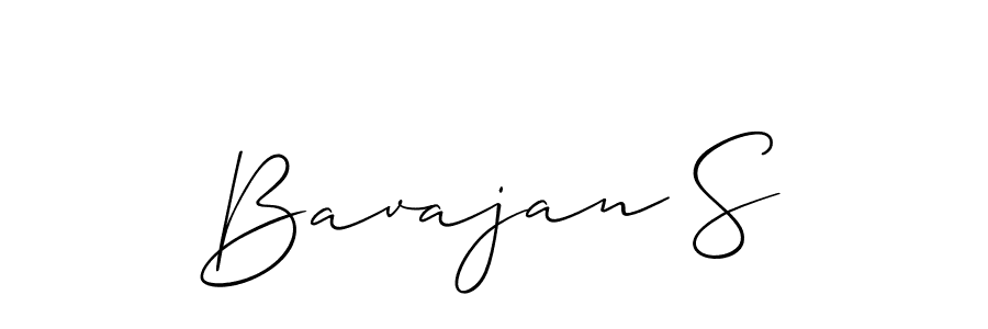 Use a signature maker to create a handwritten signature online. With this signature software, you can design (Allison_Script) your own signature for name Bavajan S. Bavajan S signature style 2 images and pictures png