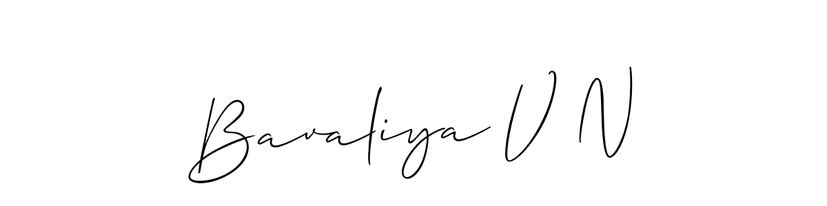 You can use this online signature creator to create a handwritten signature for the name Bavaliya V N. This is the best online autograph maker. Bavaliya V N signature style 2 images and pictures png