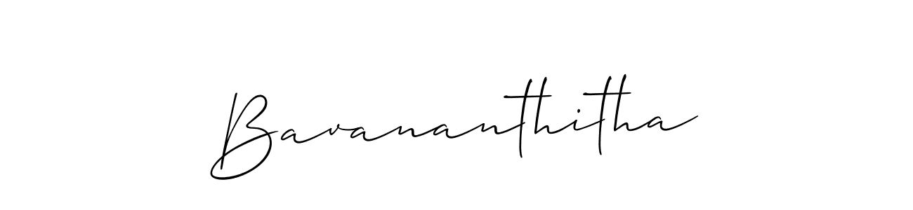Bavananthitha stylish signature style. Best Handwritten Sign (Allison_Script) for my name. Handwritten Signature Collection Ideas for my name Bavananthitha. Bavananthitha signature style 2 images and pictures png