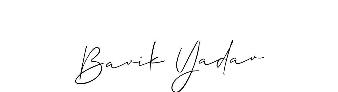 if you are searching for the best signature style for your name Bavik Yadav. so please give up your signature search. here we have designed multiple signature styles  using Allison_Script. Bavik Yadav signature style 2 images and pictures png