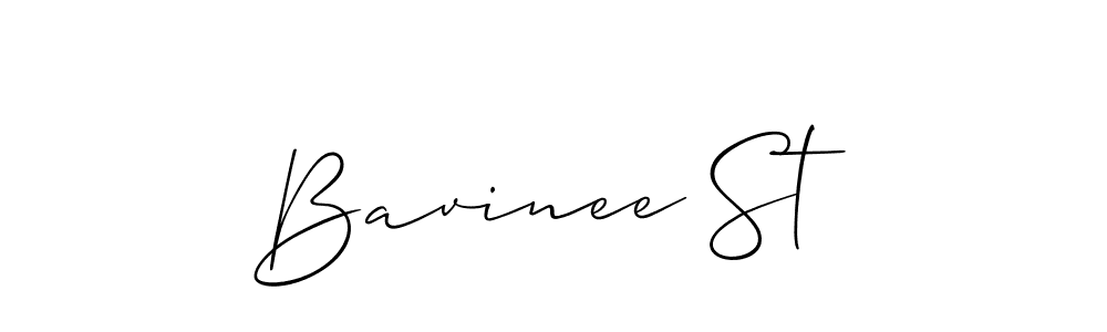 if you are searching for the best signature style for your name Bavinee St. so please give up your signature search. here we have designed multiple signature styles  using Allison_Script. Bavinee St signature style 2 images and pictures png