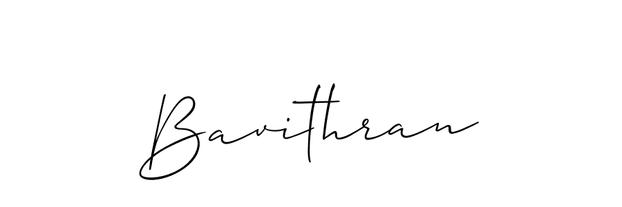 It looks lik you need a new signature style for name Bavithran. Design unique handwritten (Allison_Script) signature with our free signature maker in just a few clicks. Bavithran signature style 2 images and pictures png