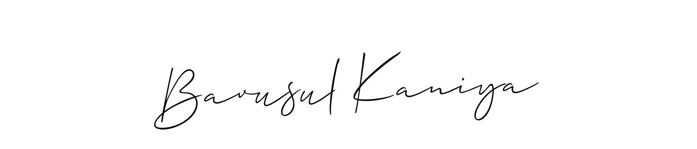 How to make Bavusul Kaniya signature? Allison_Script is a professional autograph style. Create handwritten signature for Bavusul Kaniya name. Bavusul Kaniya signature style 2 images and pictures png
