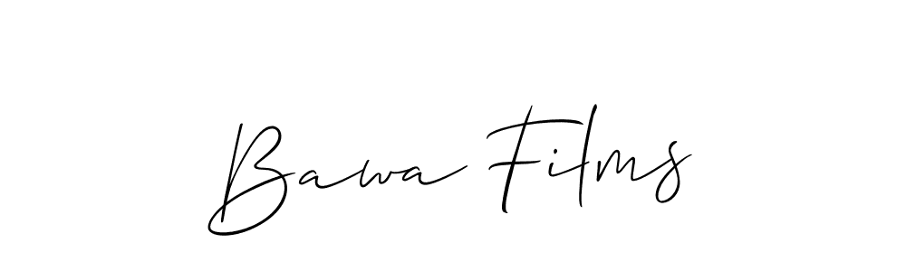 It looks lik you need a new signature style for name Bawa Films. Design unique handwritten (Allison_Script) signature with our free signature maker in just a few clicks. Bawa Films signature style 2 images and pictures png