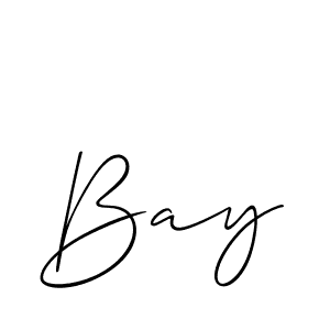 Design your own signature with our free online signature maker. With this signature software, you can create a handwritten (Allison_Script) signature for name Bay. Bay signature style 2 images and pictures png