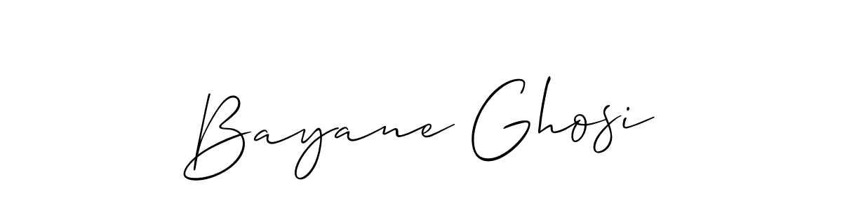 if you are searching for the best signature style for your name Bayane Ghosi. so please give up your signature search. here we have designed multiple signature styles  using Allison_Script. Bayane Ghosi signature style 2 images and pictures png