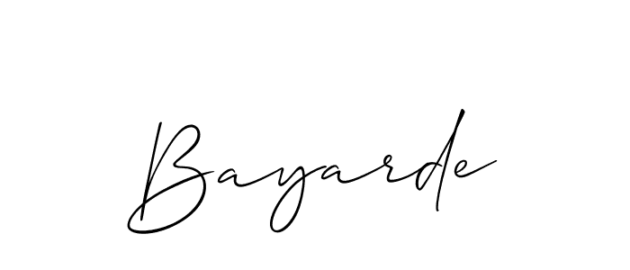 How to make Bayarde name signature. Use Allison_Script style for creating short signs online. This is the latest handwritten sign. Bayarde signature style 2 images and pictures png