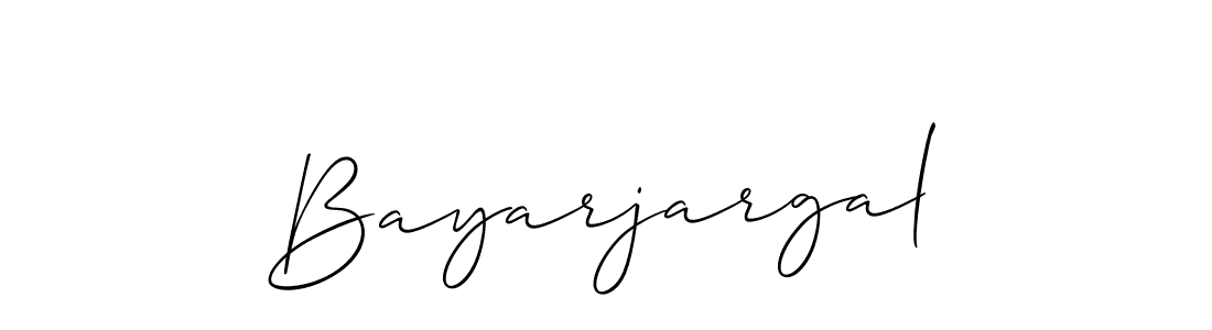 Use a signature maker to create a handwritten signature online. With this signature software, you can design (Allison_Script) your own signature for name Bayarjargal. Bayarjargal signature style 2 images and pictures png