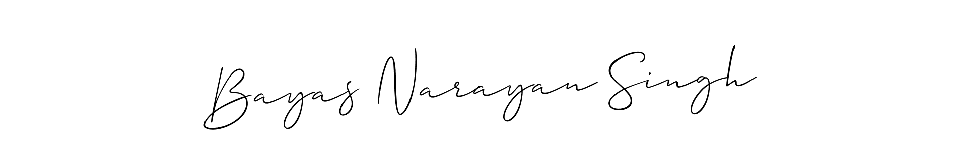 Bayas Narayan Singh stylish signature style. Best Handwritten Sign (Allison_Script) for my name. Handwritten Signature Collection Ideas for my name Bayas Narayan Singh. Bayas Narayan Singh signature style 2 images and pictures png