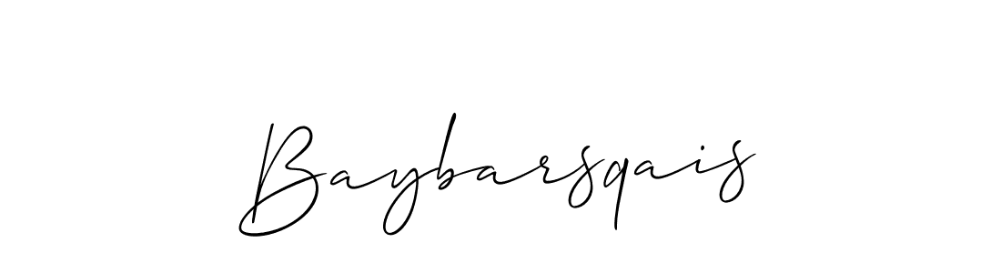 Design your own signature with our free online signature maker. With this signature software, you can create a handwritten (Allison_Script) signature for name Baybarsqais. Baybarsqais signature style 2 images and pictures png