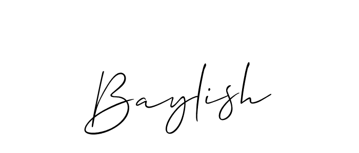 Create a beautiful signature design for name Baylish. With this signature (Allison_Script) fonts, you can make a handwritten signature for free. Baylish signature style 2 images and pictures png