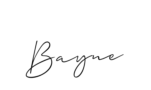 How to make Bayne signature? Allison_Script is a professional autograph style. Create handwritten signature for Bayne name. Bayne signature style 2 images and pictures png