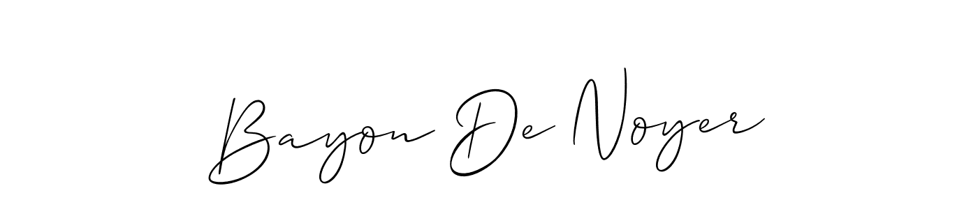 How to make Bayon De Noyer name signature. Use Allison_Script style for creating short signs online. This is the latest handwritten sign. Bayon De Noyer signature style 2 images and pictures png