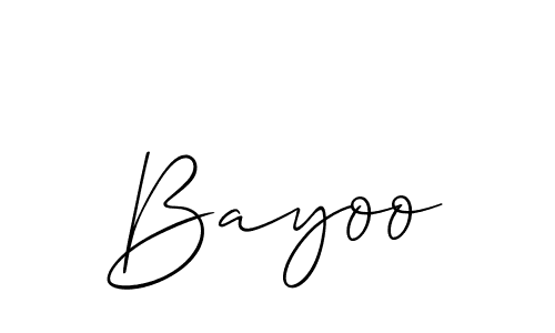 How to make Bayoo signature? Allison_Script is a professional autograph style. Create handwritten signature for Bayoo name. Bayoo signature style 2 images and pictures png