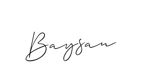 if you are searching for the best signature style for your name Baysan. so please give up your signature search. here we have designed multiple signature styles  using Allison_Script. Baysan signature style 2 images and pictures png