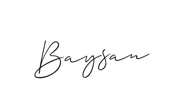 Make a beautiful signature design for name Baysan. With this signature (Allison_Script) style, you can create a handwritten signature for free. Baysan signature style 2 images and pictures png