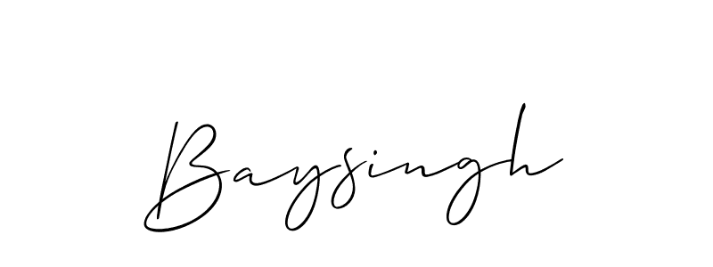 How to make Baysingh name signature. Use Allison_Script style for creating short signs online. This is the latest handwritten sign. Baysingh signature style 2 images and pictures png