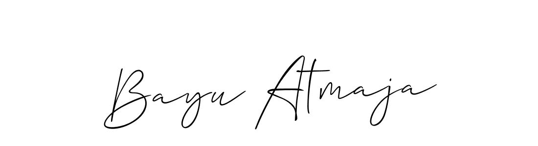 Use a signature maker to create a handwritten signature online. With this signature software, you can design (Allison_Script) your own signature for name Bayu Atmaja. Bayu Atmaja signature style 2 images and pictures png