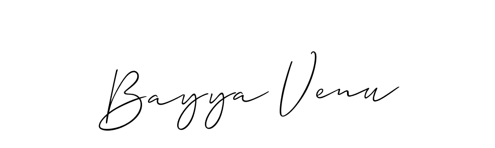 This is the best signature style for the Bayya Venu name. Also you like these signature font (Allison_Script). Mix name signature. Bayya Venu signature style 2 images and pictures png