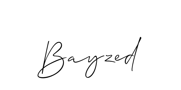 Make a beautiful signature design for name Bayzed. Use this online signature maker to create a handwritten signature for free. Bayzed signature style 2 images and pictures png