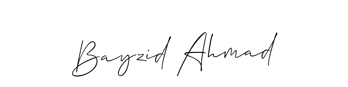 Use a signature maker to create a handwritten signature online. With this signature software, you can design (Allison_Script) your own signature for name Bayzid Ahmad. Bayzid Ahmad signature style 2 images and pictures png