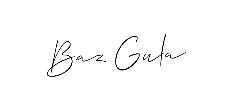 You should practise on your own different ways (Allison_Script) to write your name (Baz Gula) in signature. don't let someone else do it for you. Baz Gula signature style 2 images and pictures png