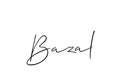 Design your own signature with our free online signature maker. With this signature software, you can create a handwritten (Allison_Script) signature for name Bazal. Bazal signature style 2 images and pictures png