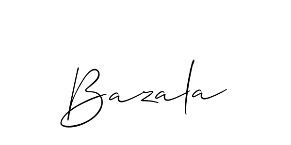 Make a beautiful signature design for name Bazala. With this signature (Allison_Script) style, you can create a handwritten signature for free. Bazala signature style 2 images and pictures png