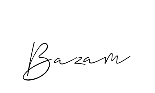 Design your own signature with our free online signature maker. With this signature software, you can create a handwritten (Allison_Script) signature for name Bazam. Bazam signature style 2 images and pictures png