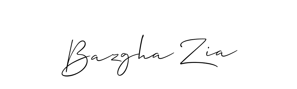Design your own signature with our free online signature maker. With this signature software, you can create a handwritten (Allison_Script) signature for name Bazgha Zia. Bazgha Zia signature style 2 images and pictures png