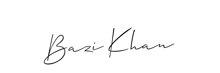 Design your own signature with our free online signature maker. With this signature software, you can create a handwritten (Allison_Script) signature for name Bazi Khan. Bazi Khan signature style 2 images and pictures png