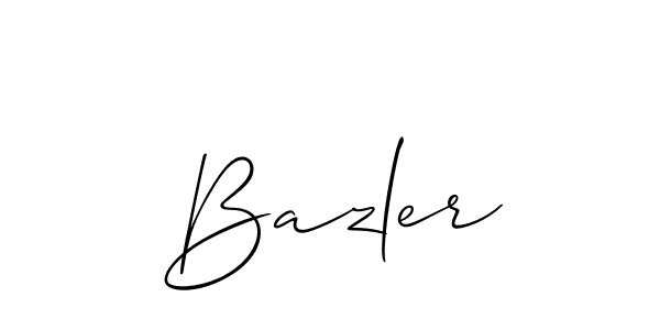 Use a signature maker to create a handwritten signature online. With this signature software, you can design (Allison_Script) your own signature for name Bazler. Bazler signature style 2 images and pictures png