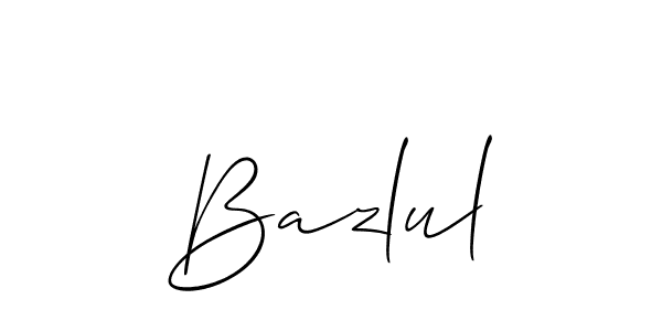 Create a beautiful signature design for name Bazlul. With this signature (Allison_Script) fonts, you can make a handwritten signature for free. Bazlul signature style 2 images and pictures png