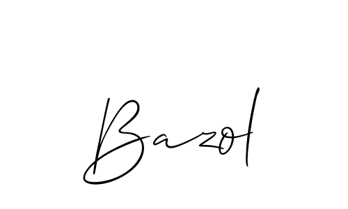 The best way (Allison_Script) to make a short signature is to pick only two or three words in your name. The name Bazol include a total of six letters. For converting this name. Bazol signature style 2 images and pictures png