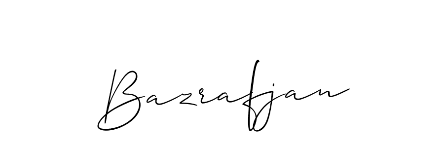 Create a beautiful signature design for name Bazrafjan. With this signature (Allison_Script) fonts, you can make a handwritten signature for free. Bazrafjan signature style 2 images and pictures png