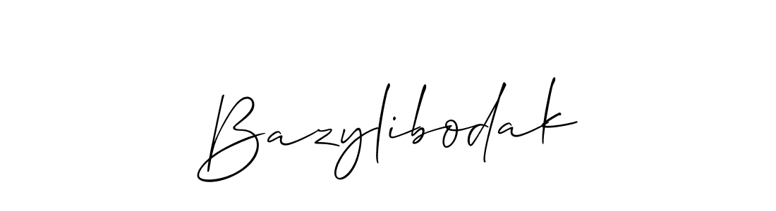 How to make Bazylibodak signature? Allison_Script is a professional autograph style. Create handwritten signature for Bazylibodak name. Bazylibodak signature style 2 images and pictures png
