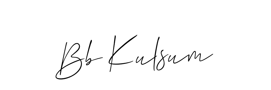 How to make Bb Kulsum name signature. Use Allison_Script style for creating short signs online. This is the latest handwritten sign. Bb Kulsum signature style 2 images and pictures png