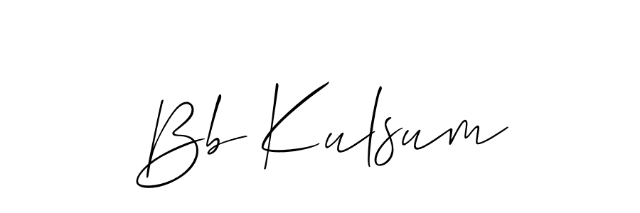 Also You can easily find your signature by using the search form. We will create Bb Kulsum name handwritten signature images for you free of cost using Allison_Script sign style. Bb Kulsum signature style 2 images and pictures png
