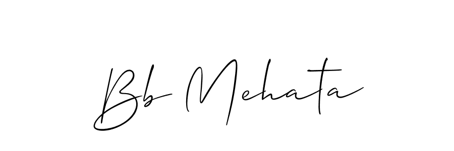 How to make Bb Mehata signature? Allison_Script is a professional autograph style. Create handwritten signature for Bb Mehata name. Bb Mehata signature style 2 images and pictures png