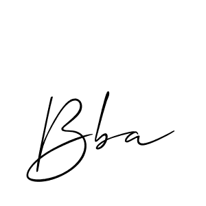 Use a signature maker to create a handwritten signature online. With this signature software, you can design (Allison_Script) your own signature for name Bba. Bba signature style 2 images and pictures png