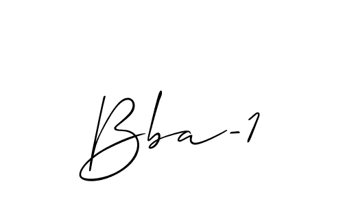 The best way (Allison_Script) to make a short signature is to pick only two or three words in your name. The name Bba-1 include a total of six letters. For converting this name. Bba-1 signature style 2 images and pictures png