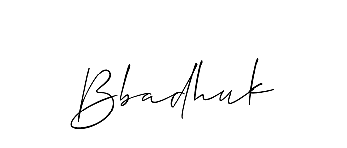 Bbadhuk stylish signature style. Best Handwritten Sign (Allison_Script) for my name. Handwritten Signature Collection Ideas for my name Bbadhuk. Bbadhuk signature style 2 images and pictures png