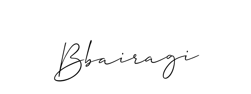 How to make Bbairagi signature? Allison_Script is a professional autograph style. Create handwritten signature for Bbairagi name. Bbairagi signature style 2 images and pictures png