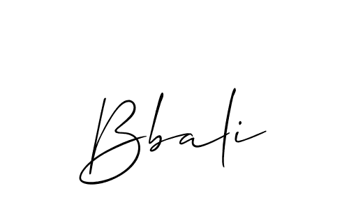 Use a signature maker to create a handwritten signature online. With this signature software, you can design (Allison_Script) your own signature for name Bbali. Bbali signature style 2 images and pictures png