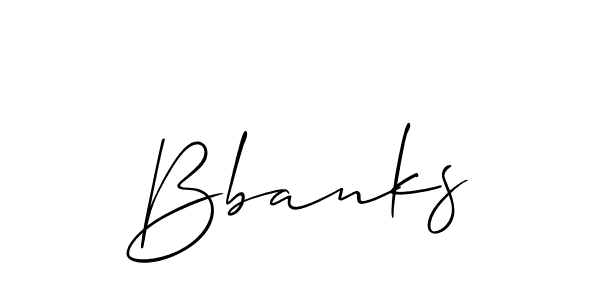 How to make Bbanks signature? Allison_Script is a professional autograph style. Create handwritten signature for Bbanks name. Bbanks signature style 2 images and pictures png