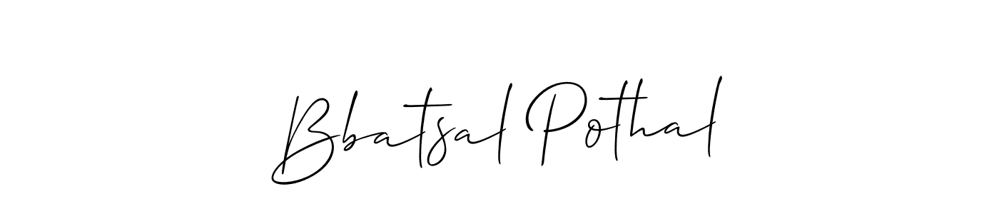 Bbatsal Pothal stylish signature style. Best Handwritten Sign (Allison_Script) for my name. Handwritten Signature Collection Ideas for my name Bbatsal Pothal. Bbatsal Pothal signature style 2 images and pictures png