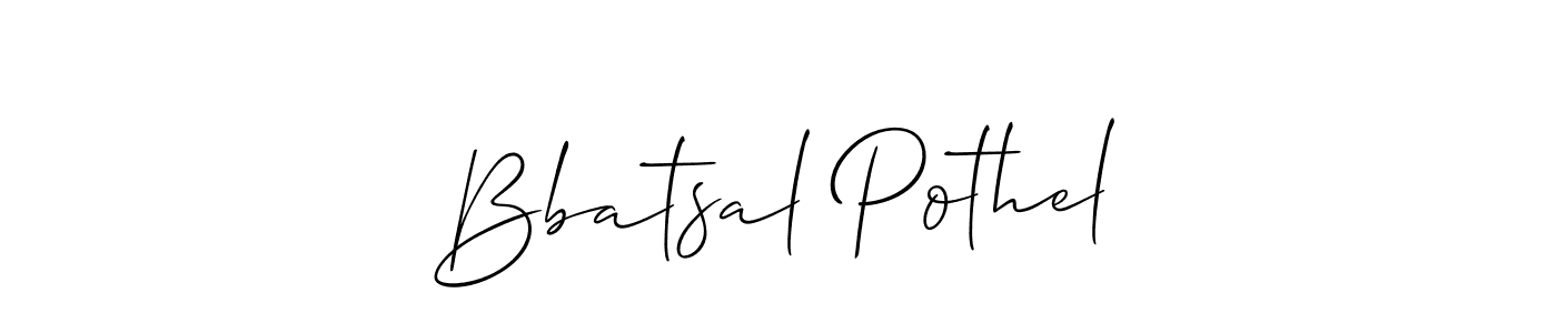 Allison_Script is a professional signature style that is perfect for those who want to add a touch of class to their signature. It is also a great choice for those who want to make their signature more unique. Get Bbatsal Pothel name to fancy signature for free. Bbatsal Pothel signature style 2 images and pictures png