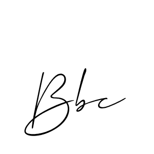 Design your own signature with our free online signature maker. With this signature software, you can create a handwritten (Allison_Script) signature for name Bbc. Bbc signature style 2 images and pictures png