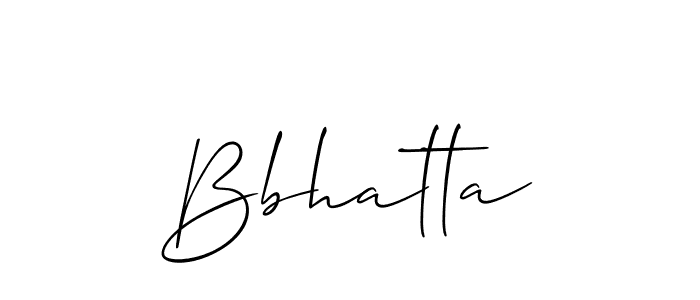 Also we have Bbhatta name is the best signature style. Create professional handwritten signature collection using Allison_Script autograph style. Bbhatta signature style 2 images and pictures png