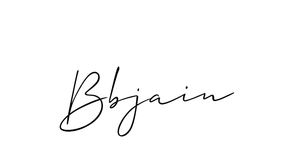 Use a signature maker to create a handwritten signature online. With this signature software, you can design (Allison_Script) your own signature for name Bbjain. Bbjain signature style 2 images and pictures png